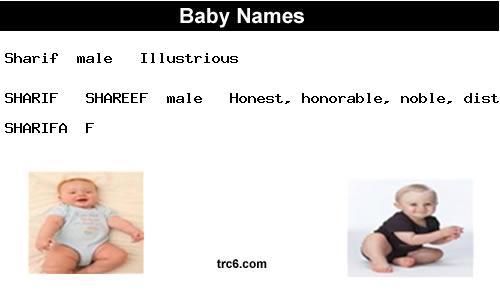 sharif baby names